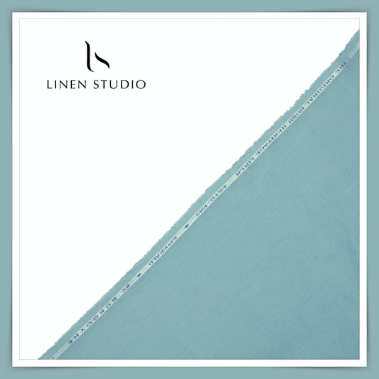Burgoyne Premium Linen 70 Lea Shirting - Neptune Blue (NEW)
