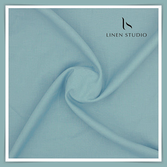 Burgoyne Premium Linen 70 Lea Shirting - Neptune Blue (NEW)