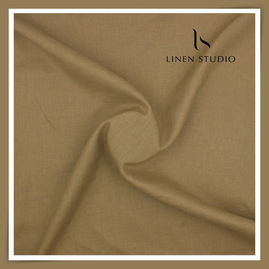 Burgoyne Premium Linen 70 Lea Shirting - Mocha Brown (NEW)