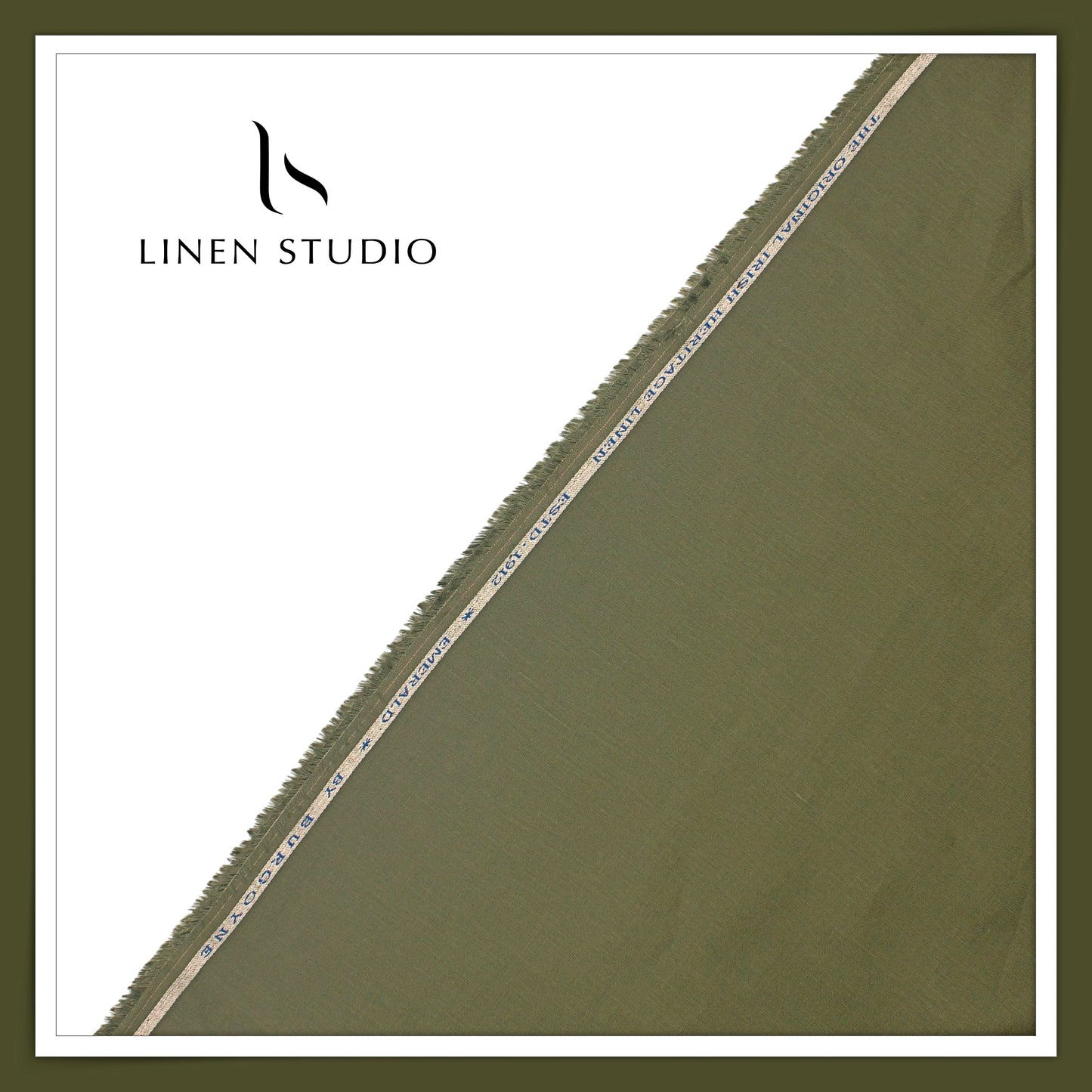 Burgoyne Premium Linen 70 Lea Shirting - Finch Green (NEW)