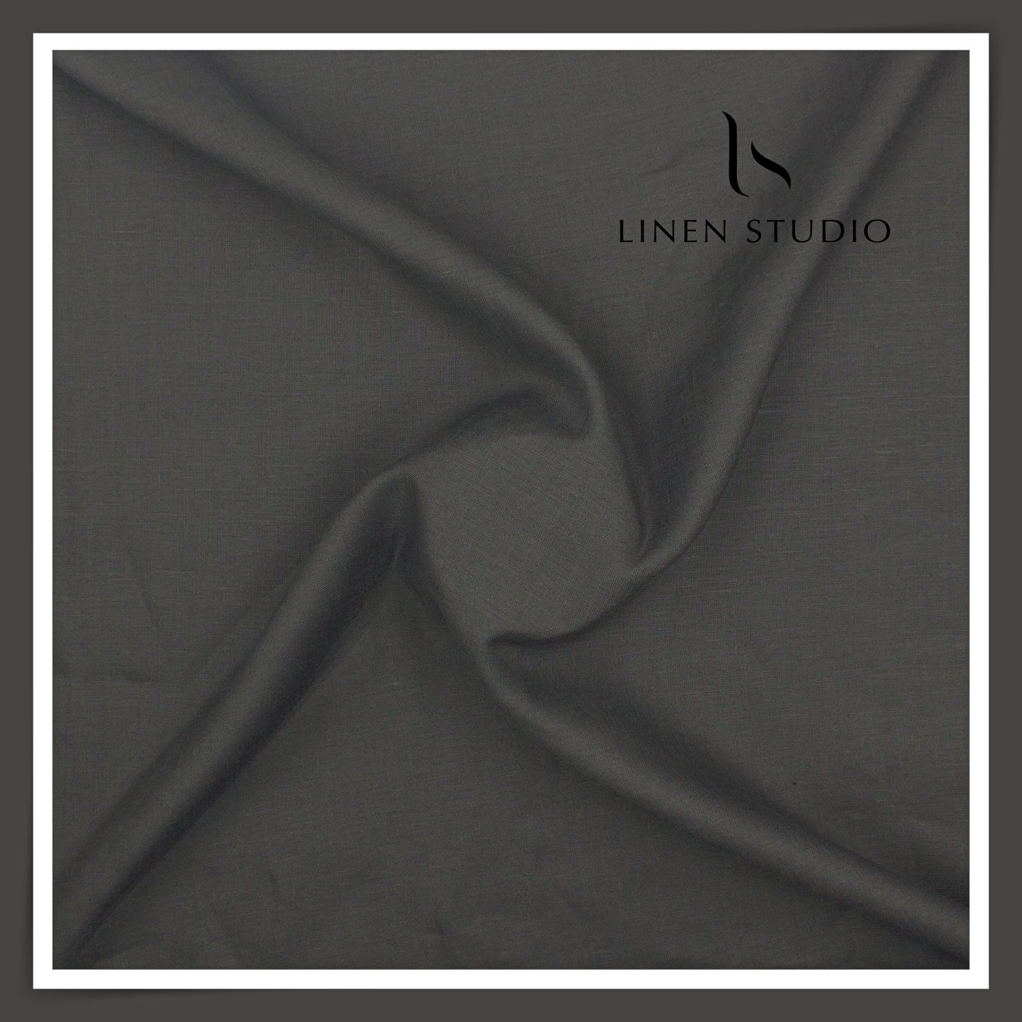 Burgoyne Premium Linen 70 Lea Shirting - Charcoal Grey (NEW)