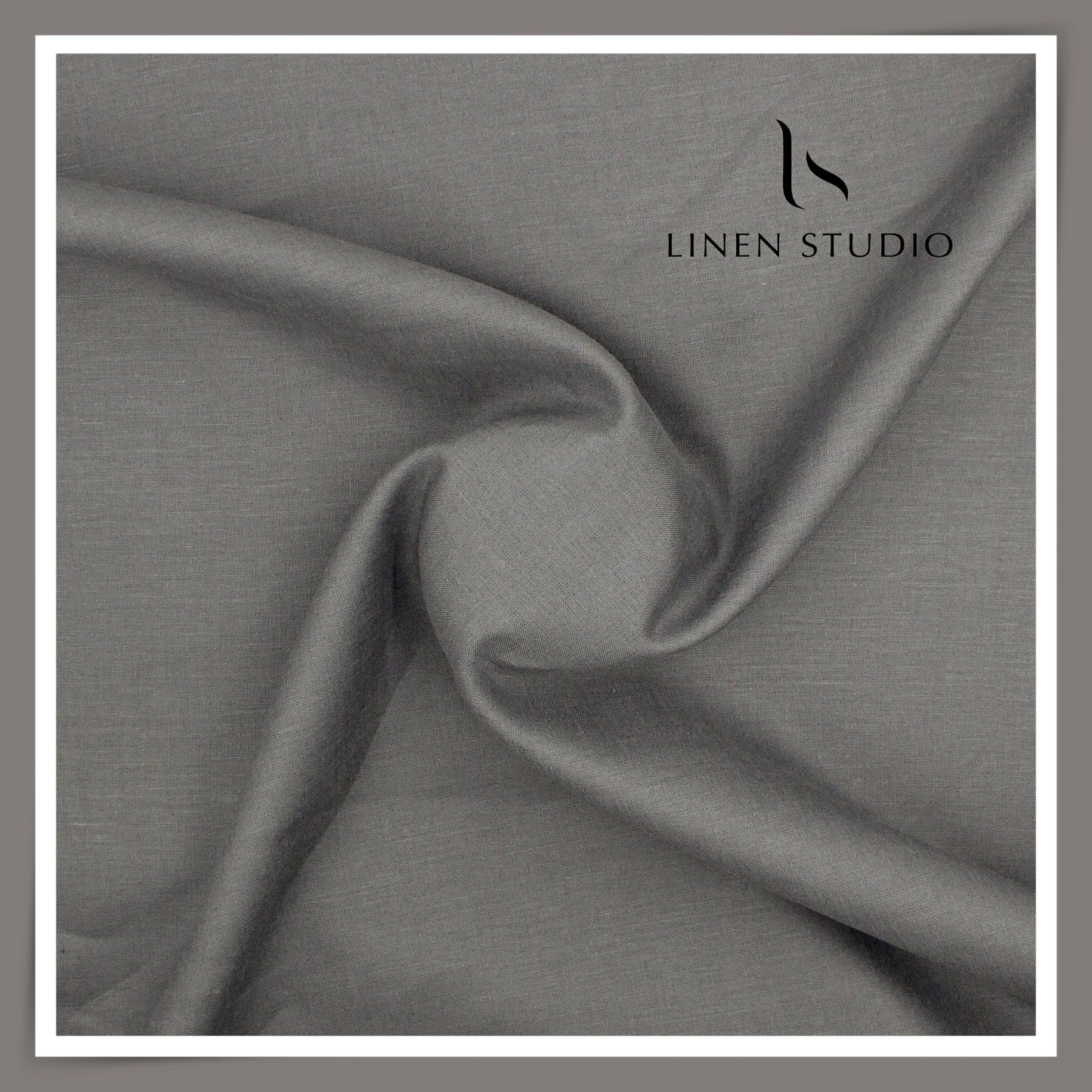 Burgoyne Premium Linen 70 Lea Shirting - Granite Green (NEW)
