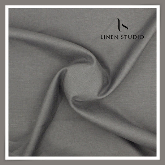 Burgoyne Premium Linen 70 Lea Shirting - Granite Green (NEW)