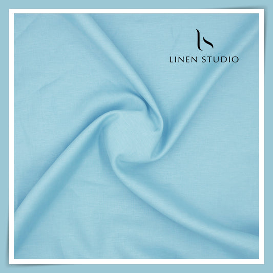 Burgoyne Premium Linen 70 Lea Shirting - Glacier Blue (NEW)