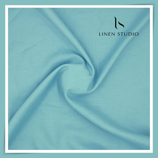 Burgoyne Premium Linen 70 Lea Shirting - Summer Blue (NEW)