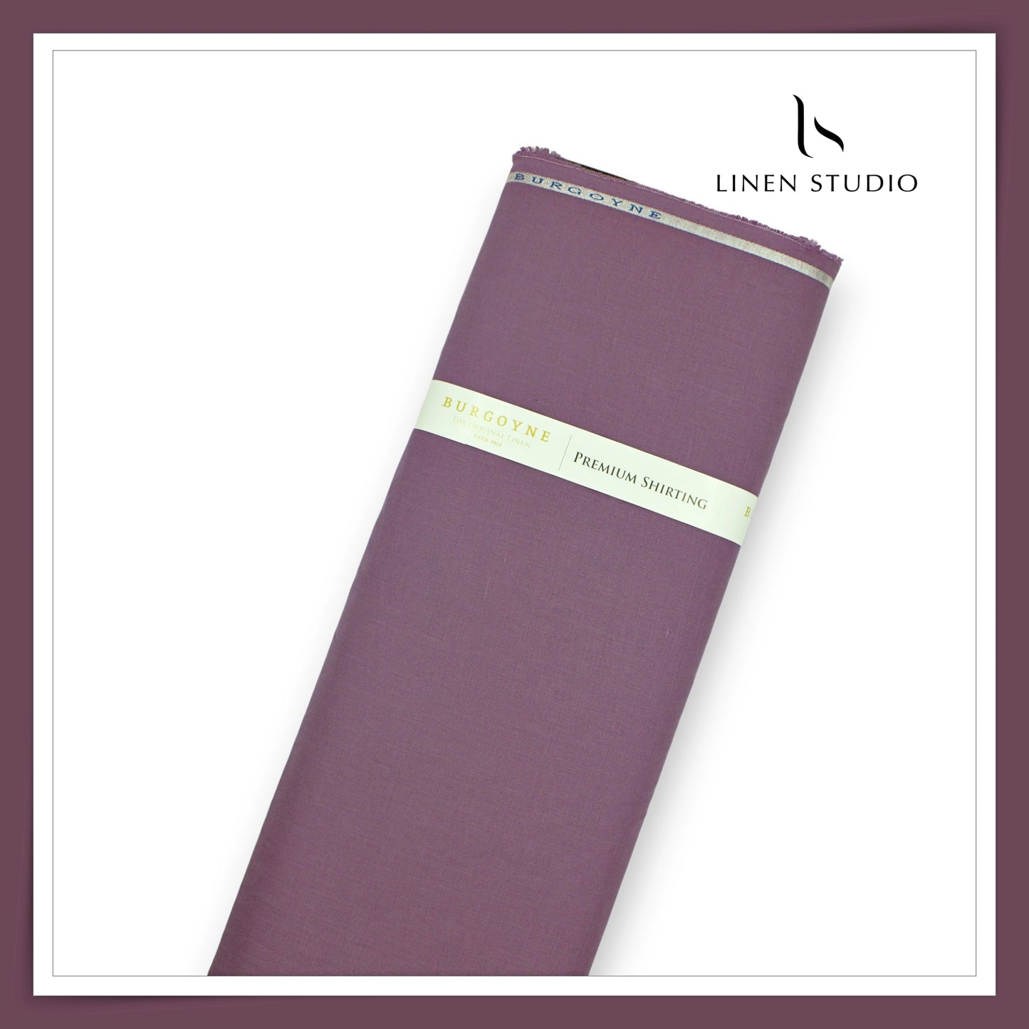 Burgoyne Premium Linen 70 Lea Shirting - Dirty Purple (NEW)