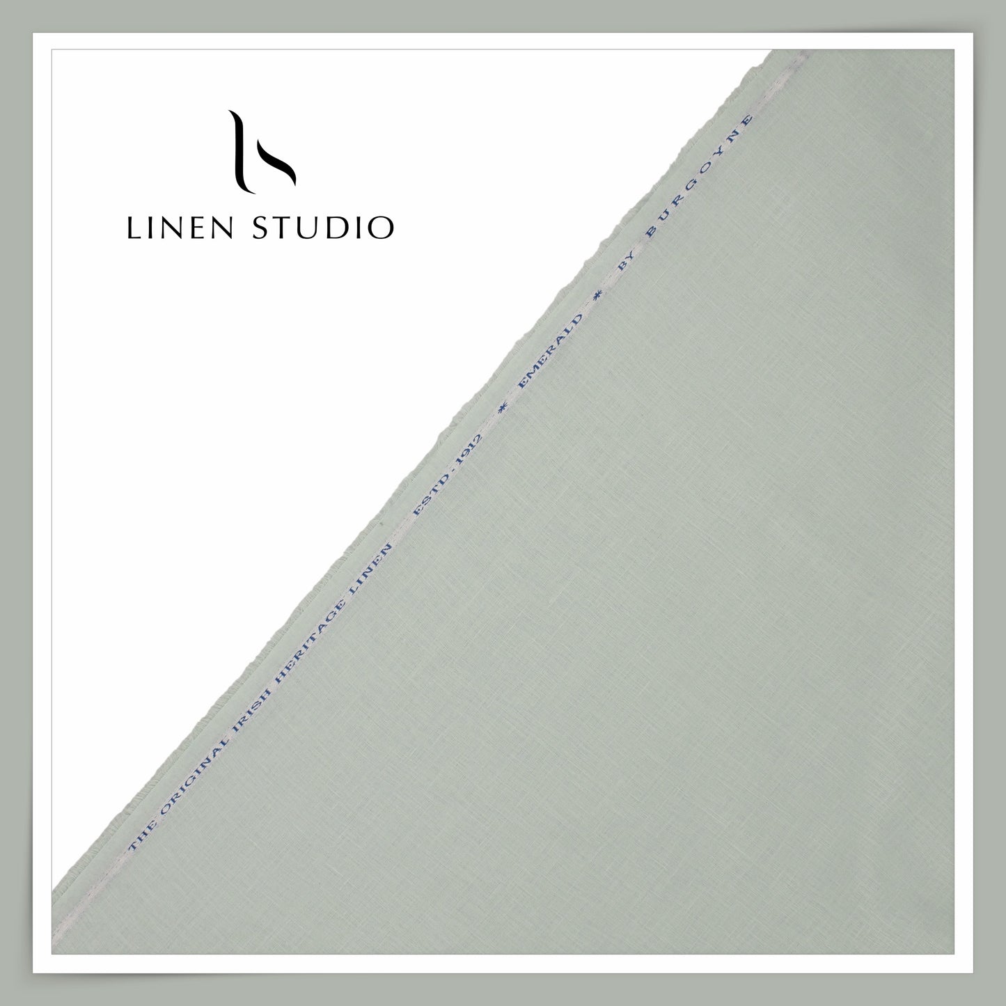 Burgoyne Premium Linen 70 Lea Shirting - Light Greenish Grey (NEW)