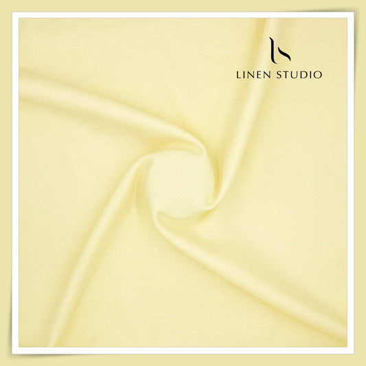 Burgoyne Premium Linen 70 Lea Shirting - Butter Yellow (NEW)