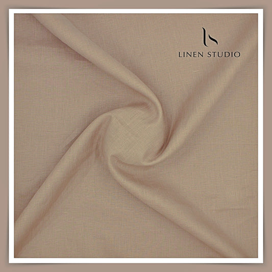 Burgoyne Premium Linen 70 Lea Shirting - Mushroom Brown (NEW)