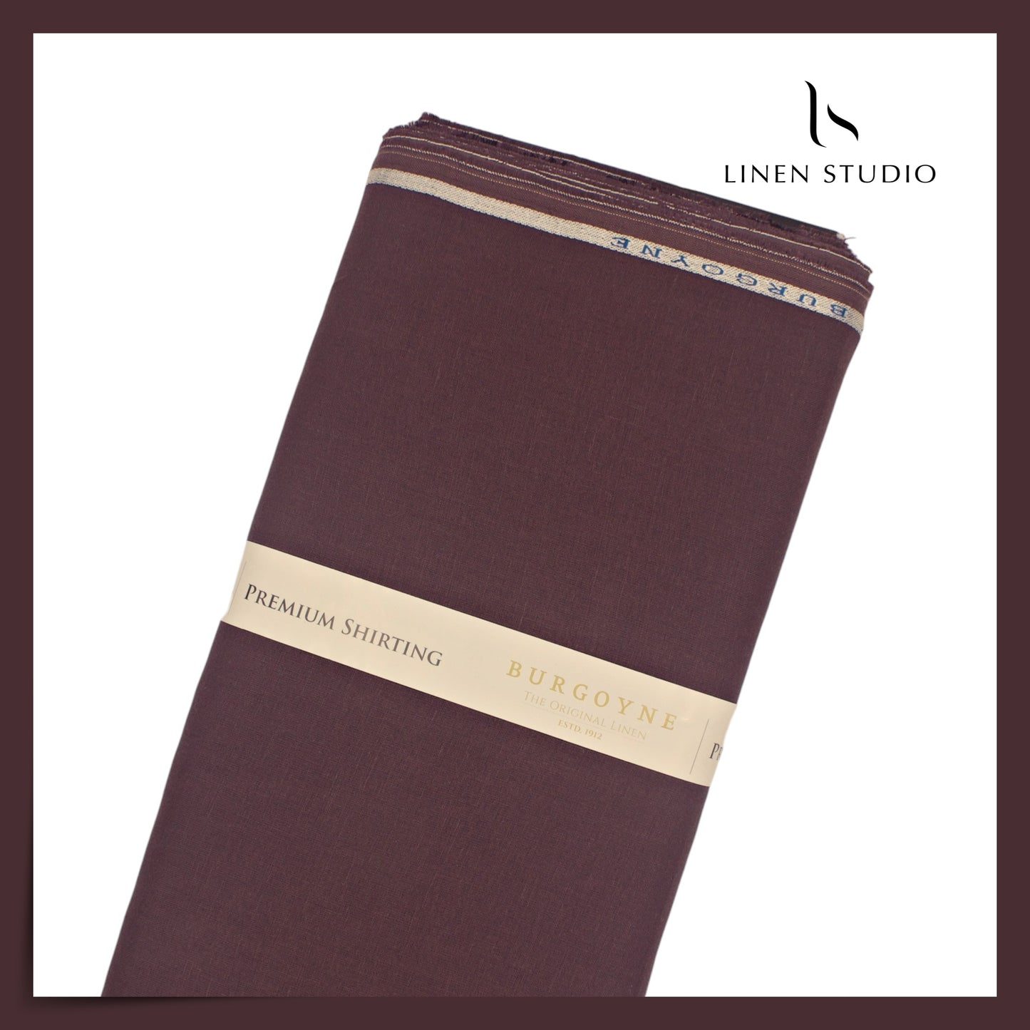 Burgoyne Premium Linen 70 Lea - Plum Brown