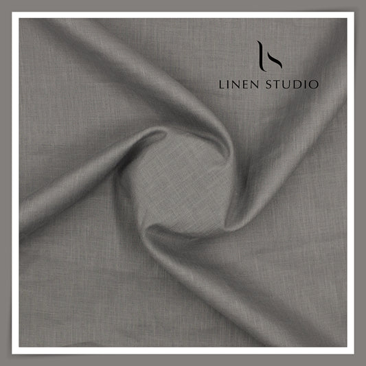 Burgoyne Premium Linen 70 Lea Shirting - Smokey Grey (NEW)
