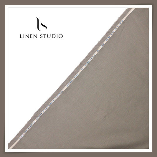Burgoyne Premium Linen 70 Lea Shirting - Cement Grey (NEW)