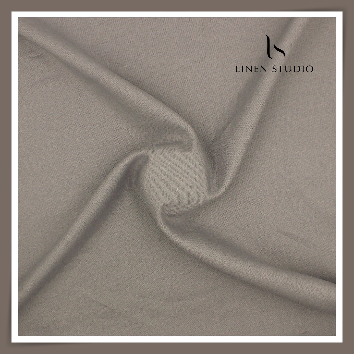 Burgoyne Premium Linen 70 Lea Shirting - Cement Grey (NEW)