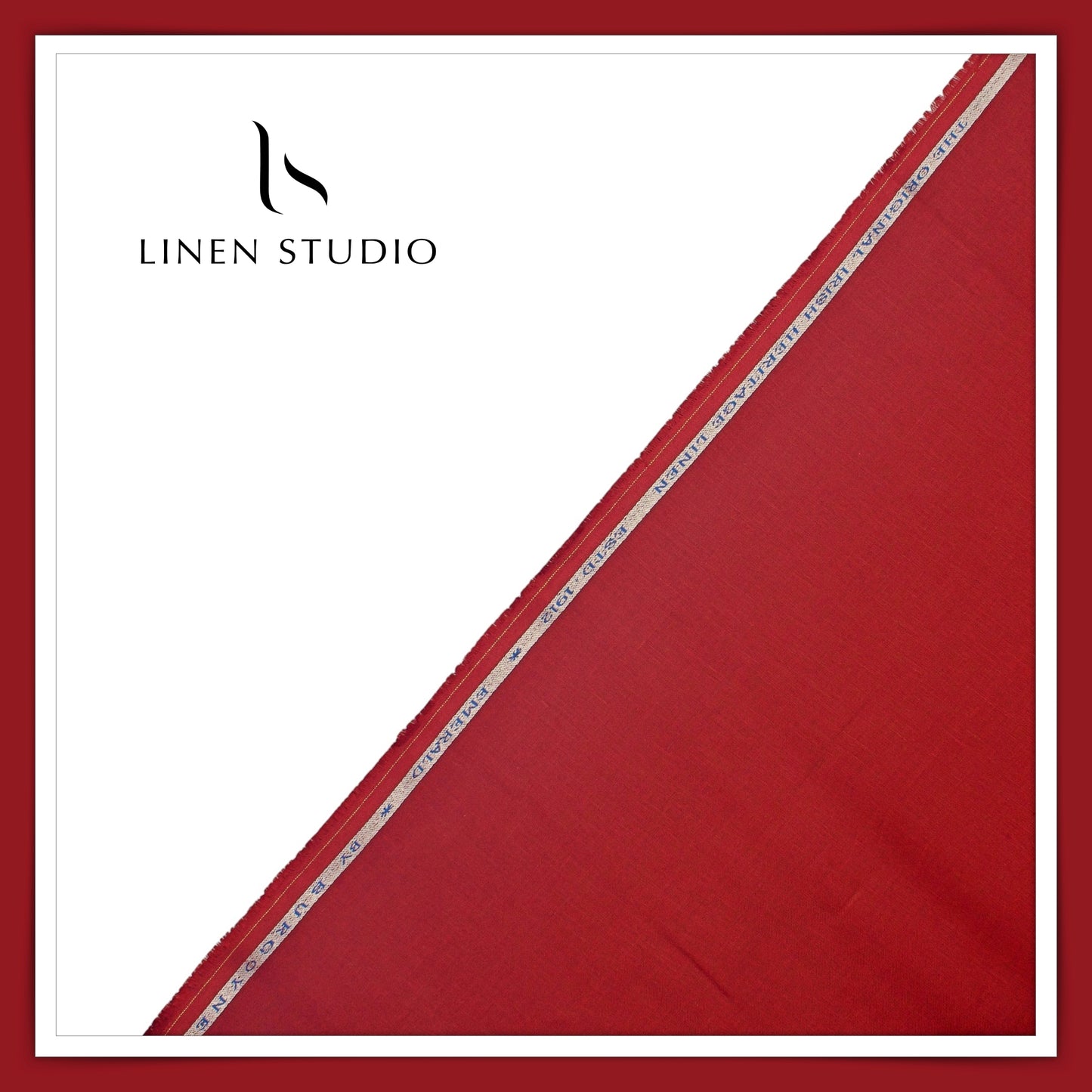 Burgoyne Premium Linen 70 Lea Shirting - Terracotta Red (NEW)