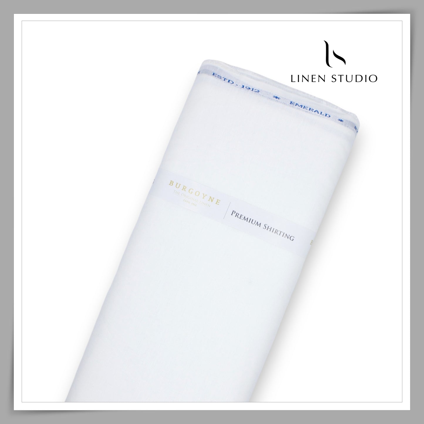 Burgoyne Pure Linen 60 Lea Shirting - Bright White (Highest Selling) (NEW)