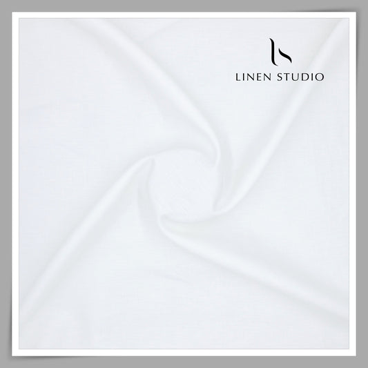 Burgoyne Pure Linen 60 Lea Shirting - Bright White (Highest Selling) (NEW)
