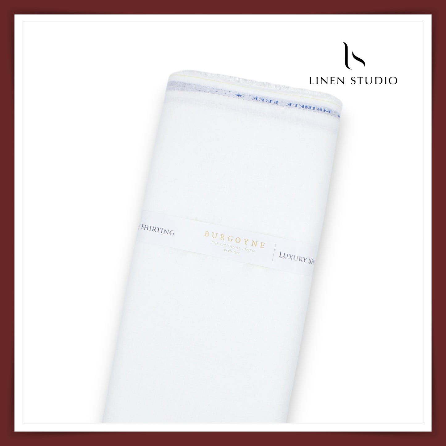 Wrinkle Free 60 Lea Shirting by Burgoyne - Bright White (New Arrival)