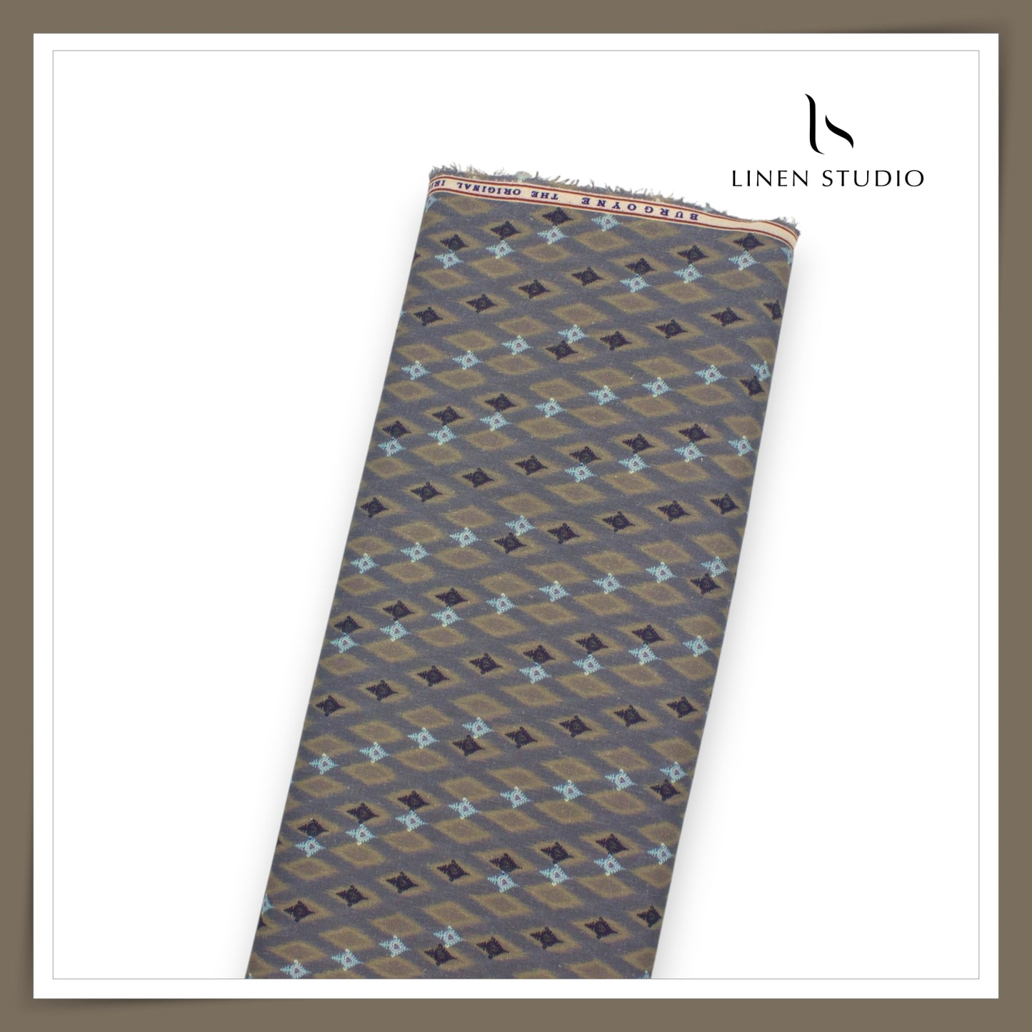 Burgoyne Linen Digital Printed Shirting - Abstract (60% SALE) (NEW)