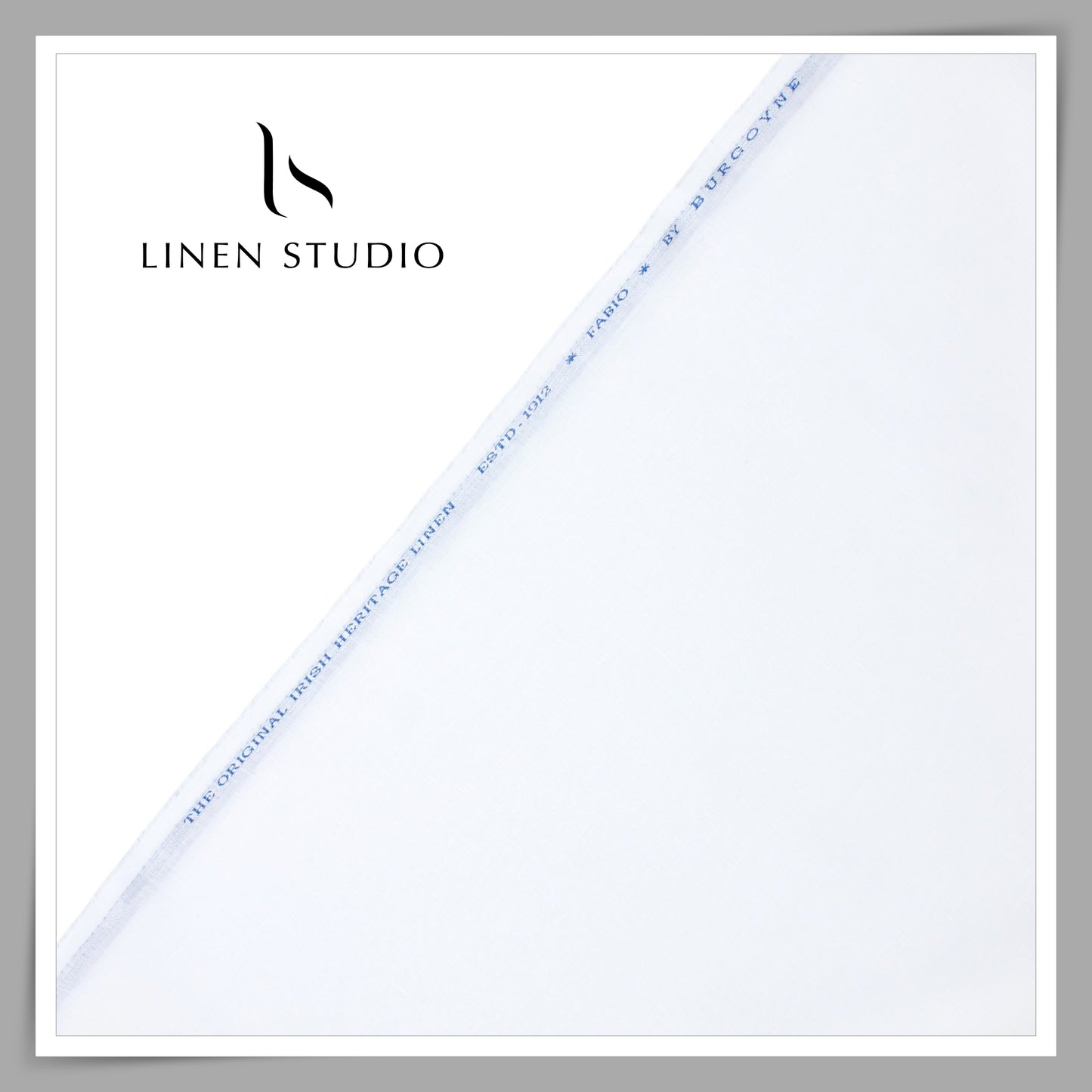 White 40 Lea Premium Linen Suiting by Burgoyne - Fabio (NEW) (Limited Stock)