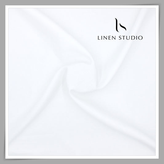 White 40 Lea Premium Linen Suiting by Burgoyne - Fabio (NEW) (Limited Stock)