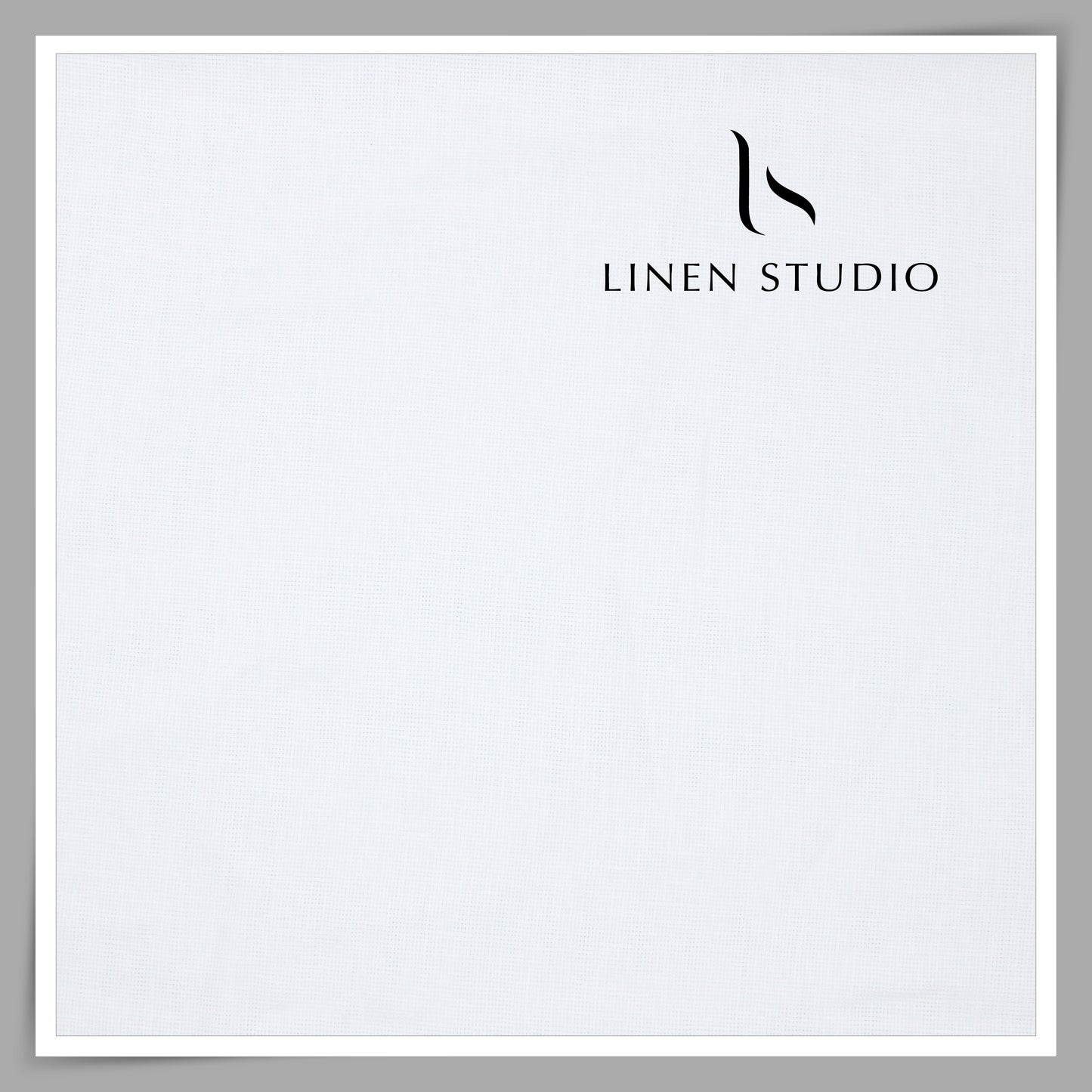 70 Lea Pure Linen Netted Shirting by Burgoyne - Bright White (Zoom In) (40% SALE)