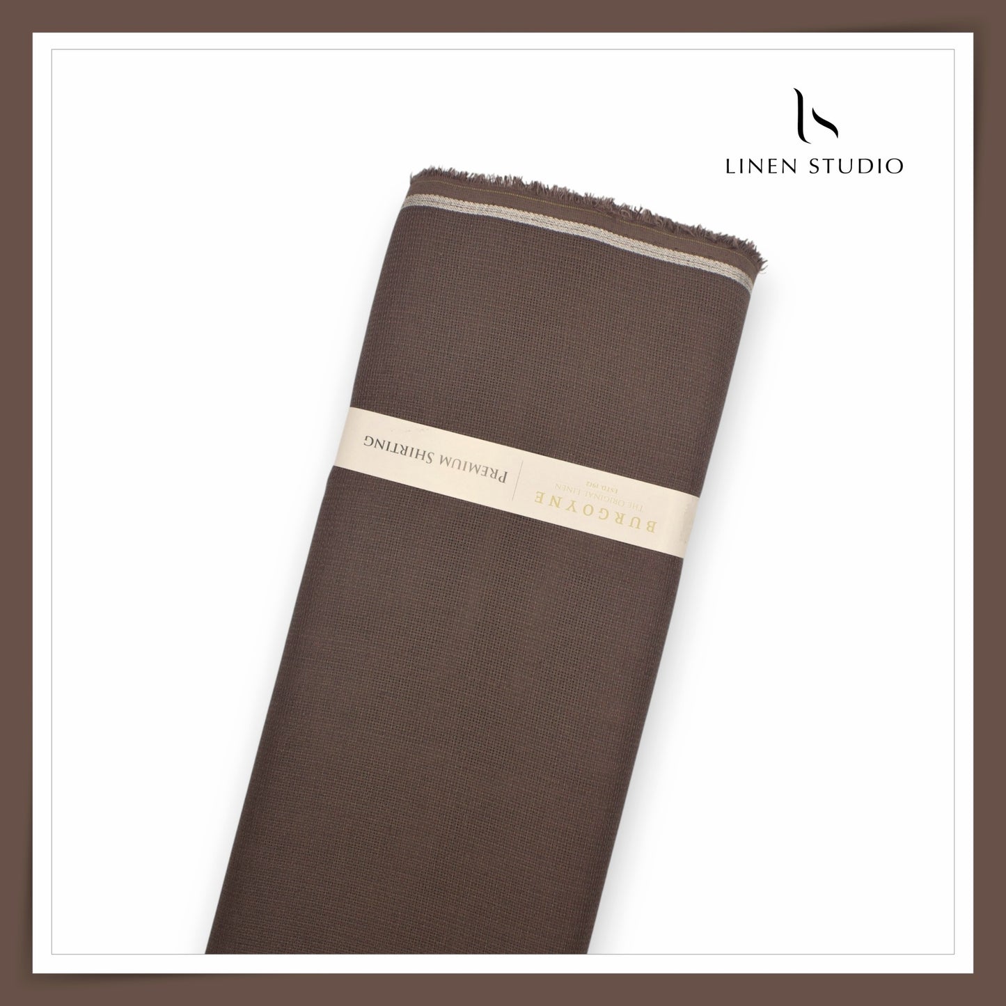 70 Lea Netted Premium Shirting by Burgoyne - Rock Brown (NEW)