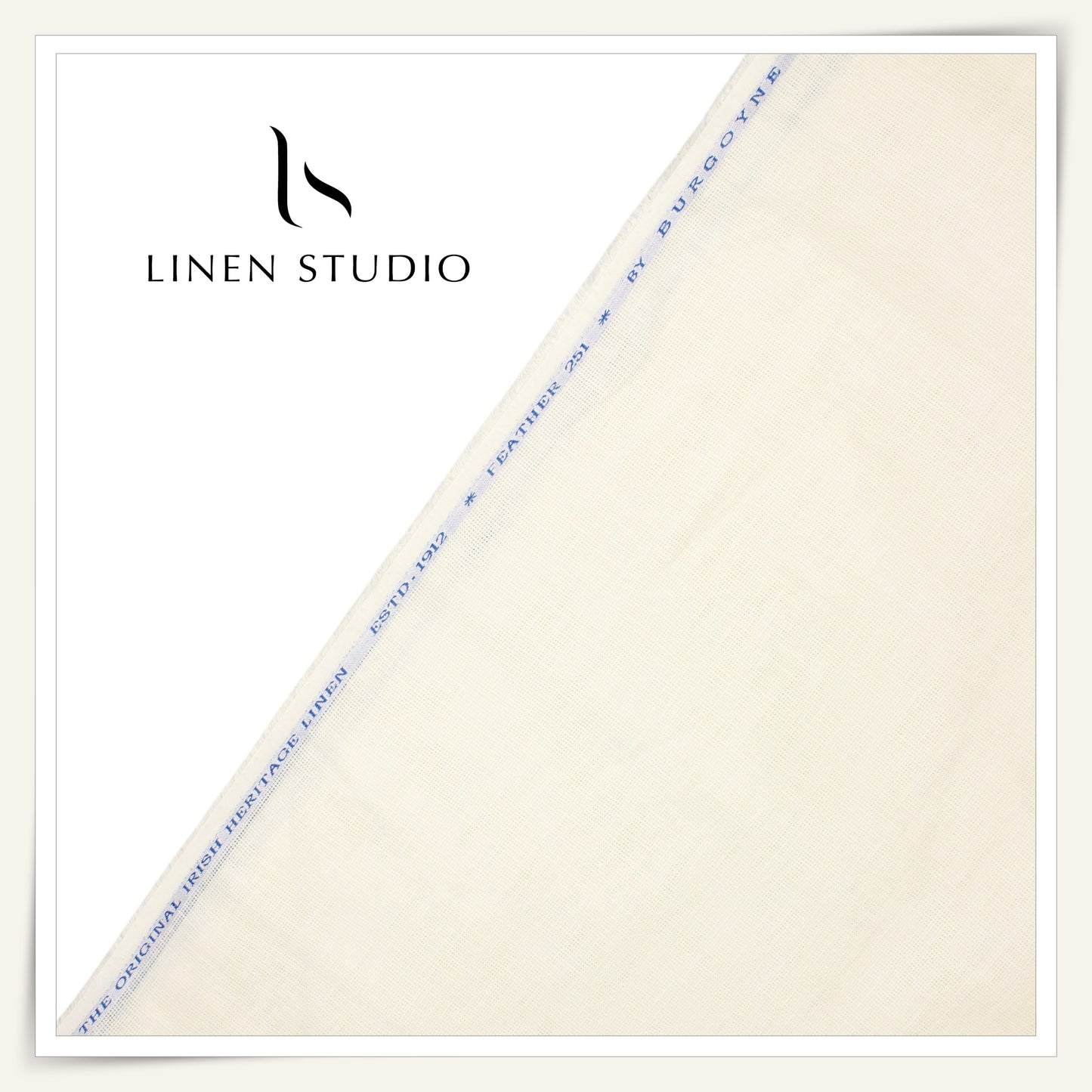 70 Lea Netted Premium Shirting by Burgoyne - Cream (NEW)