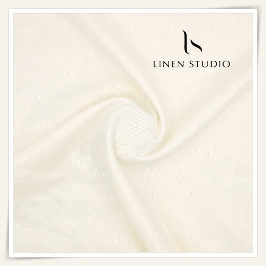 70 Lea Netted Premium Shirting by Burgoyne - Cream (NEW)