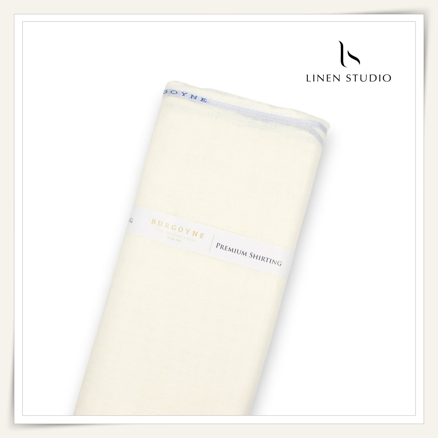 70 Lea Netted Premium Shirting by Burgoyne - Cream (NEW)