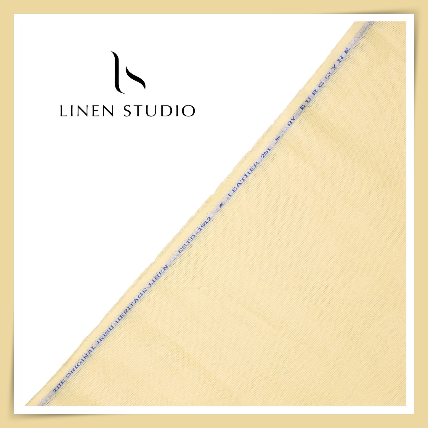 70 Lea Netted Premium Shirting by Burgoyne - Banana Yellow (NEW)
