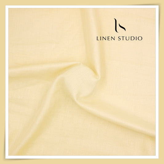 70 Lea Netted Premium Shirting by Burgoyne - Banana Yellow (NEW)