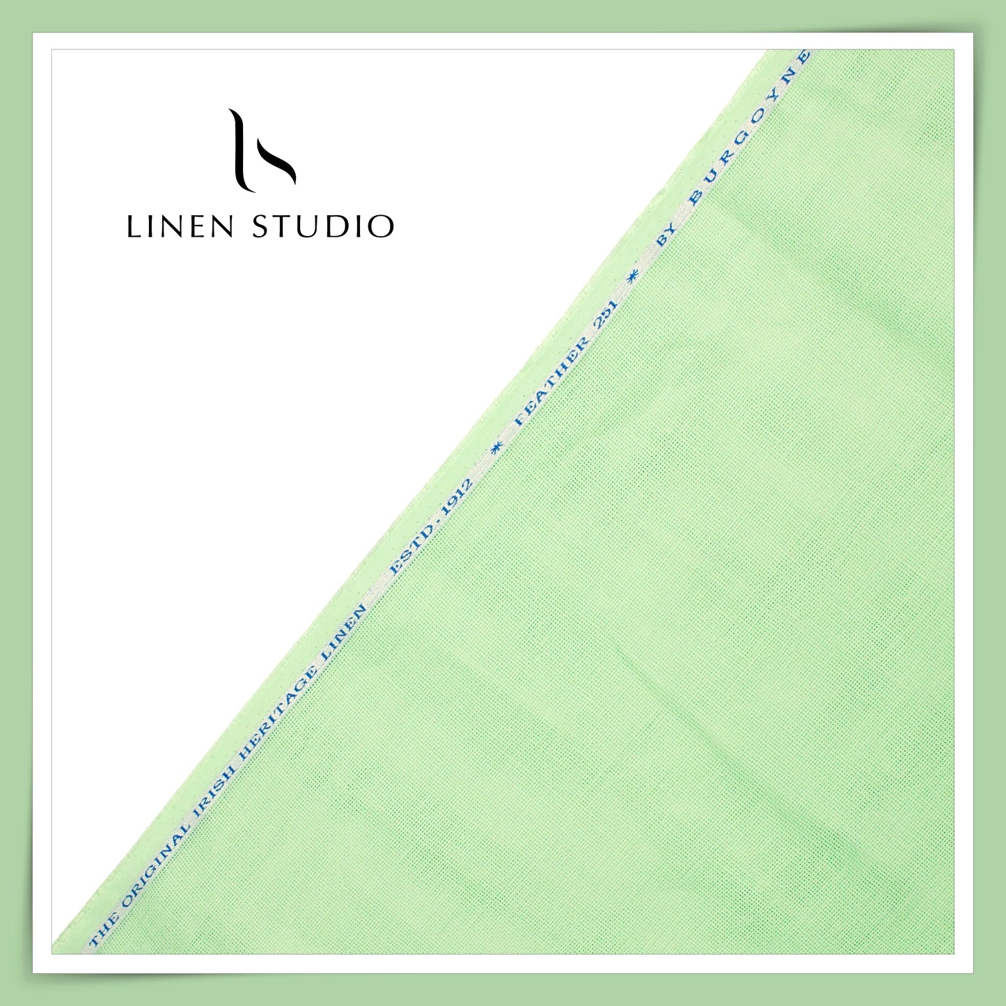 70 Lea Netted Premium Shirting by Burgoyne - Pixie Green (NEW)