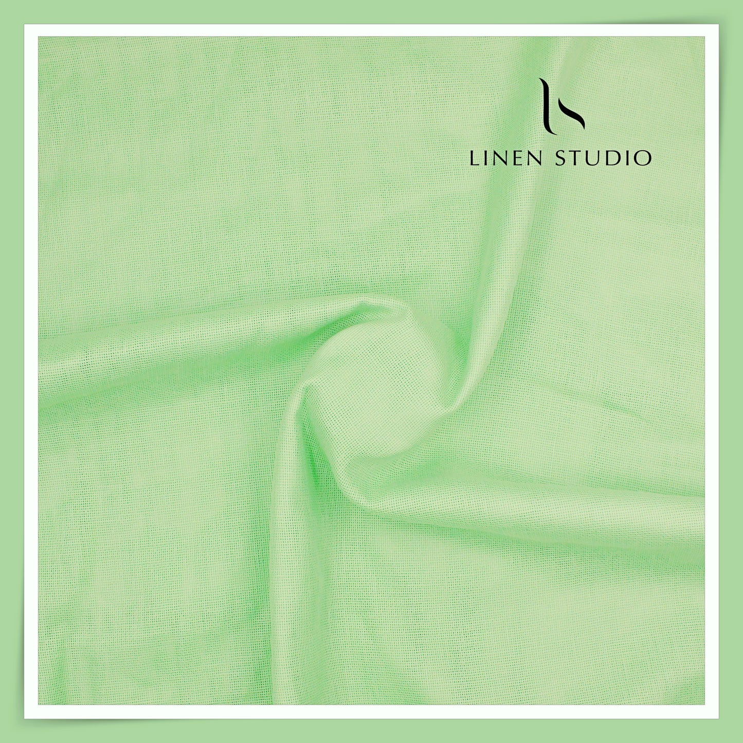 70 Lea Netted Premium Shirting by Burgoyne - Pixie Green (NEW)