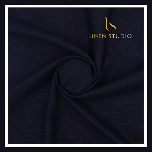 70 Lea Self Checks by Burgoyne - Navy Blue