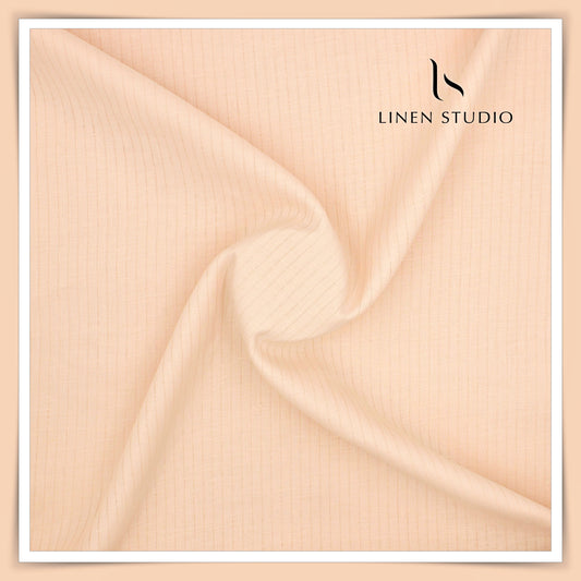 70 Lea Self Small Stripe Shirting by Burgoyne - Lightest Orange (NEW)