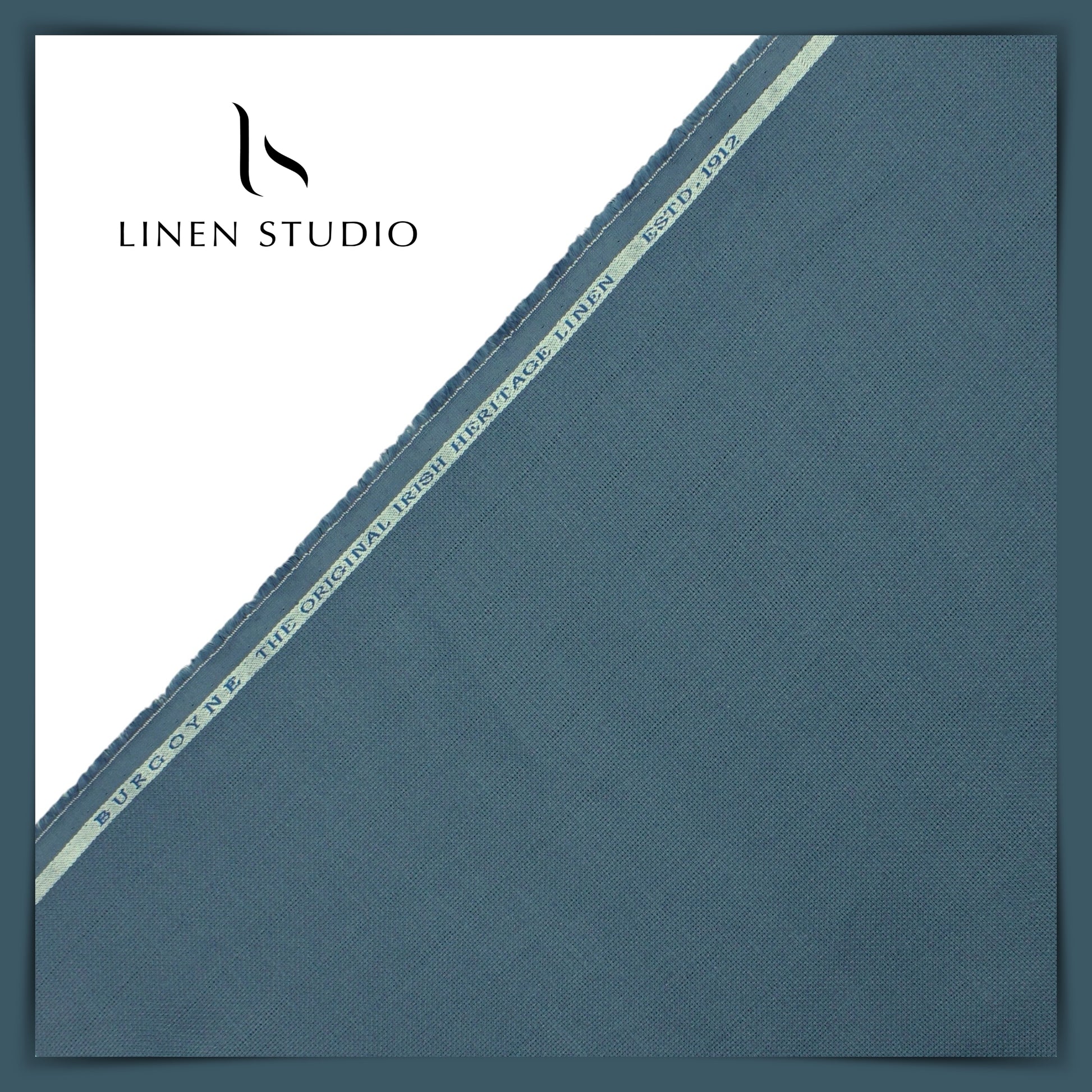 Burgoyne Netted with Self Stripe - Yale Blue (Zoom in) - Linen Studio