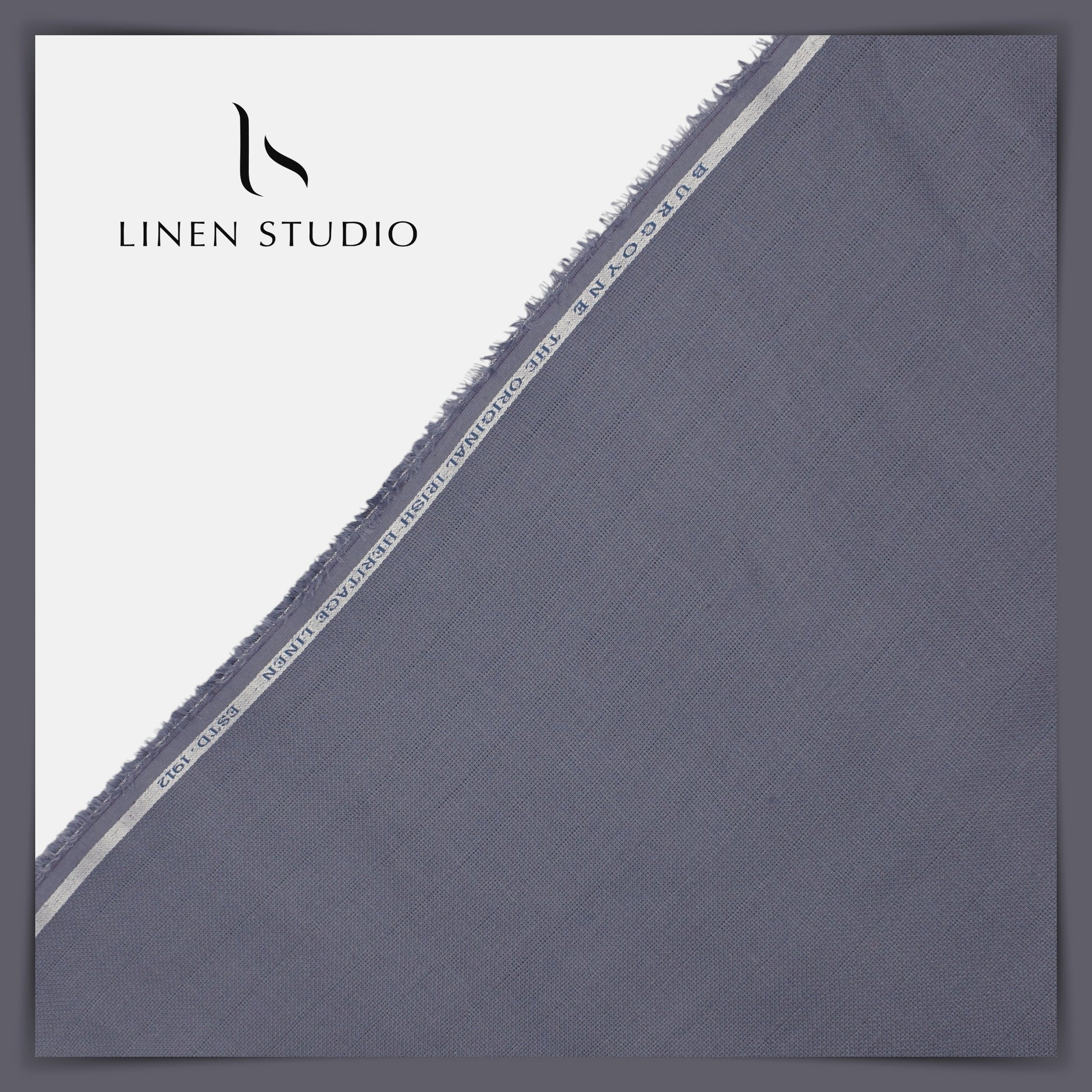 Burgoyne Netted with Self Stripe - Rhino Grey (Zoom in) - Linen Studio