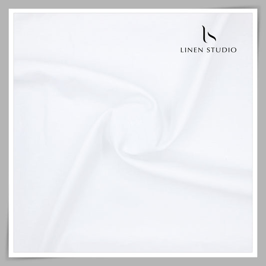 Burgoyne Pure Linen 40 Lea Fragma Scented Shirting - Bright White (Starting Range) (NEW)