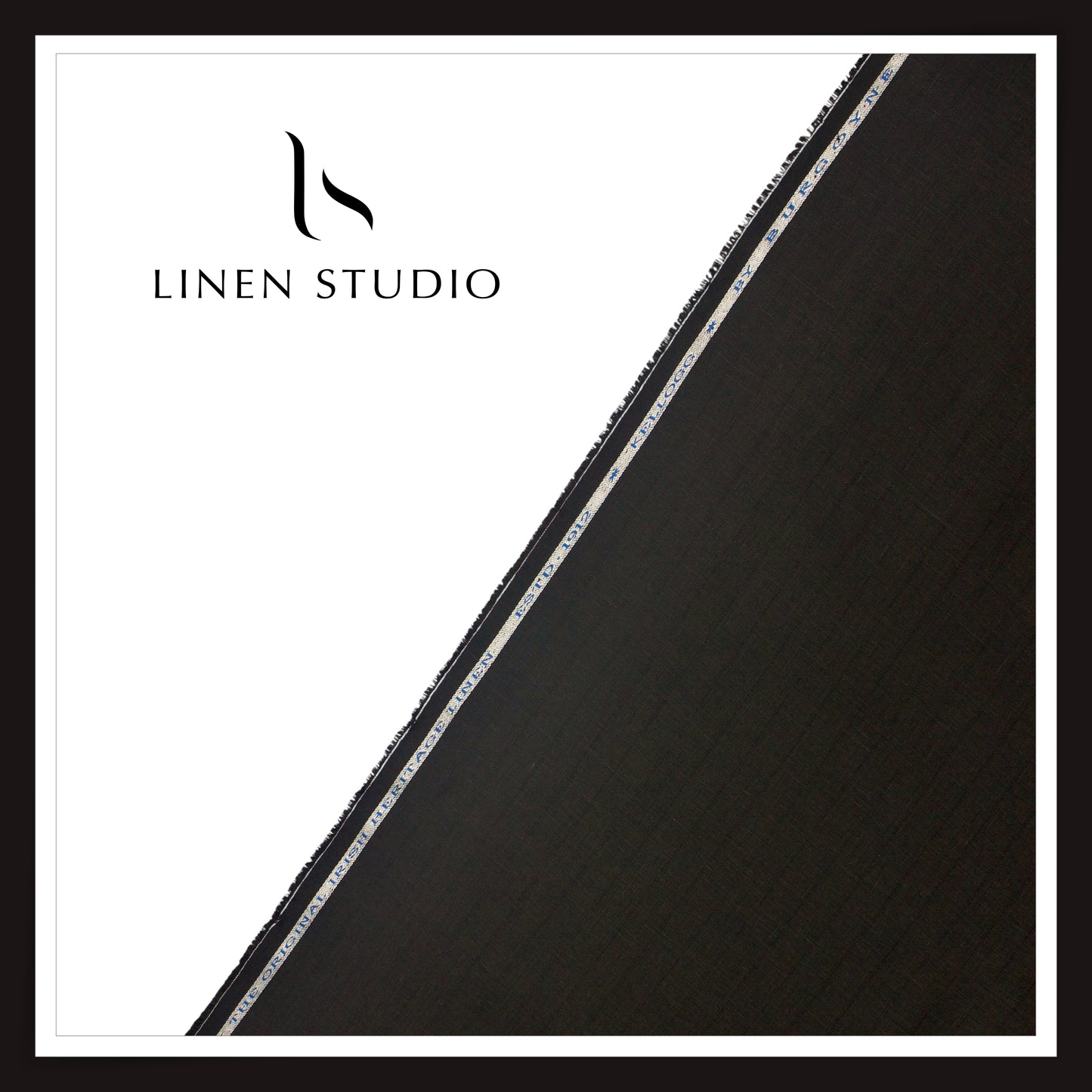 70 Lea Self Stripe Shirting by Burgoyne - Pure Black (NEW) (Fastest Selling)