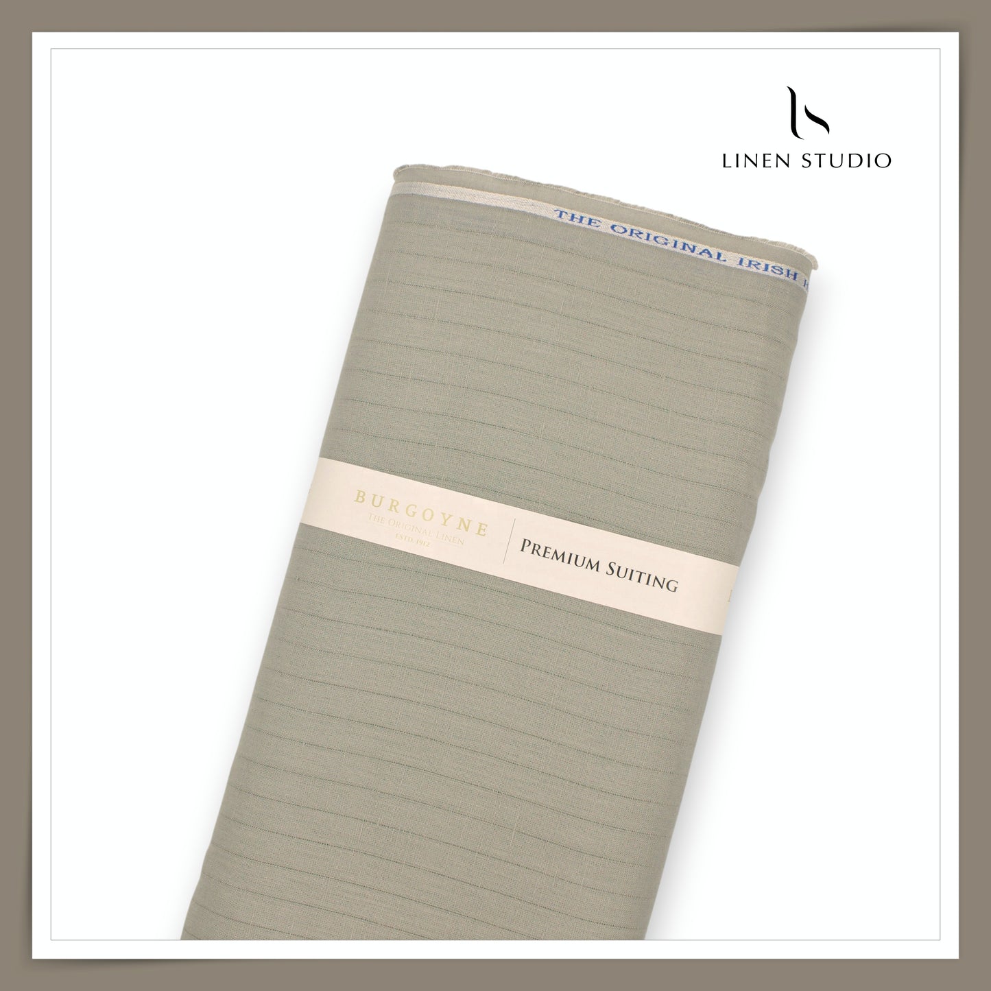 70 Lea Self Stripe Shirting by Burgoyne - Greenish Brownish Grey (NEW) (Fastest Selling)