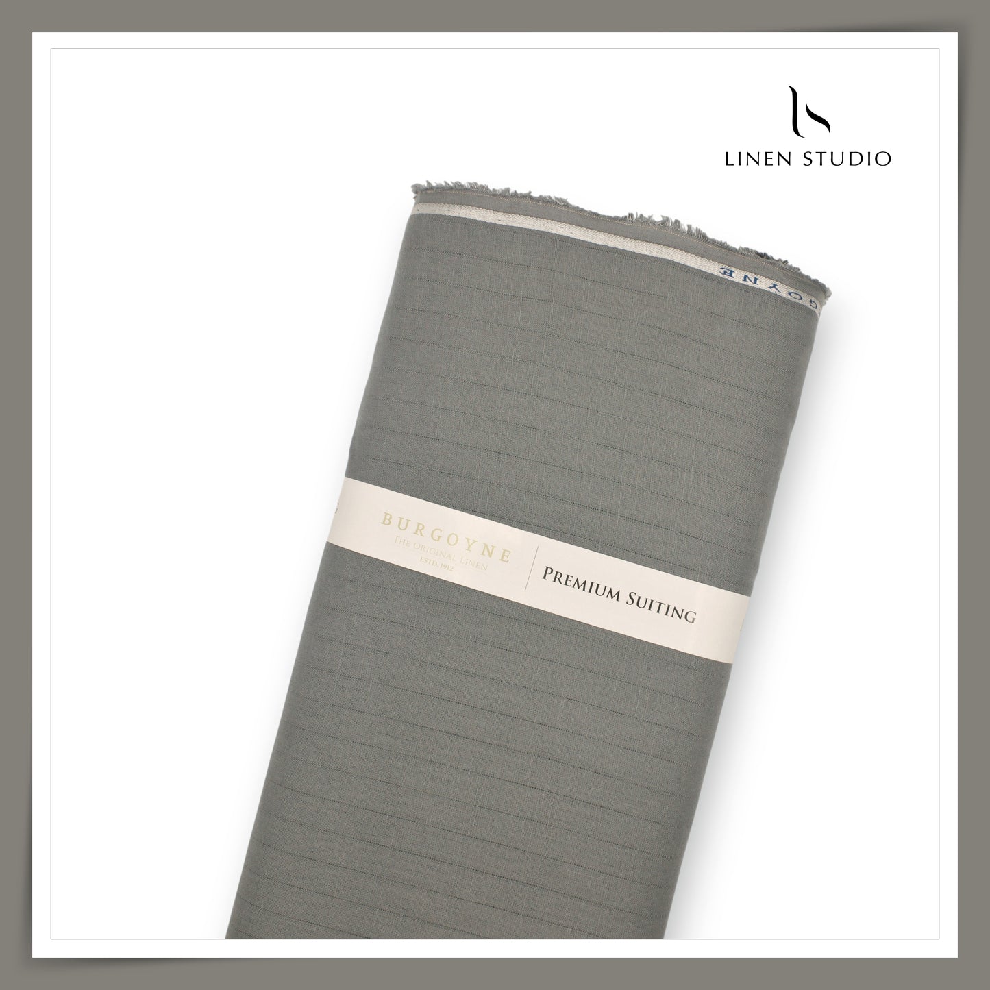 70 Lea Self Stripe Shirting by Burgoyne - Mountain Grey (NEW) (Fastest Selling)