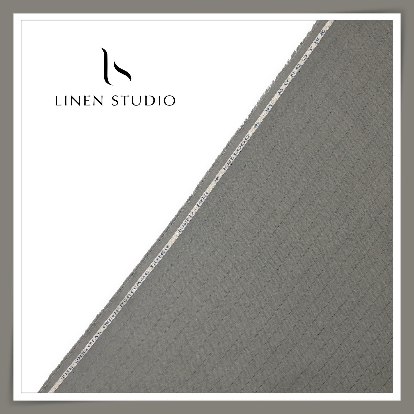 70 Lea Self Stripe Shirting by Burgoyne - Mountain Grey (NEW) (Fastest Selling)