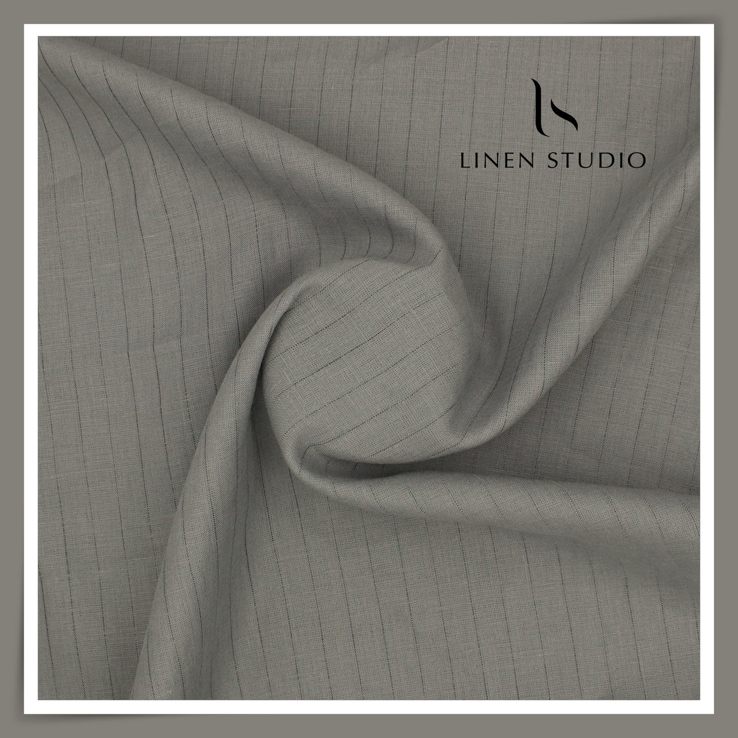 70 Lea Self Stripe Shirting by Burgoyne - Mountain Grey (NEW) (Fastest Selling)