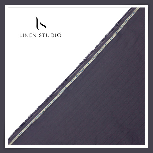 70 Lea Self Stripe Shirting by Burgoyne - Anchor Grey