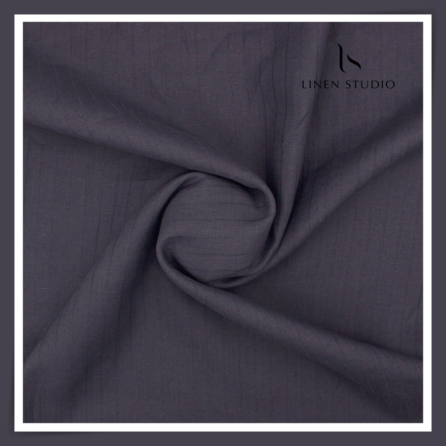 70 Lea Self Stripe Shirting by Burgoyne - Anchor Grey