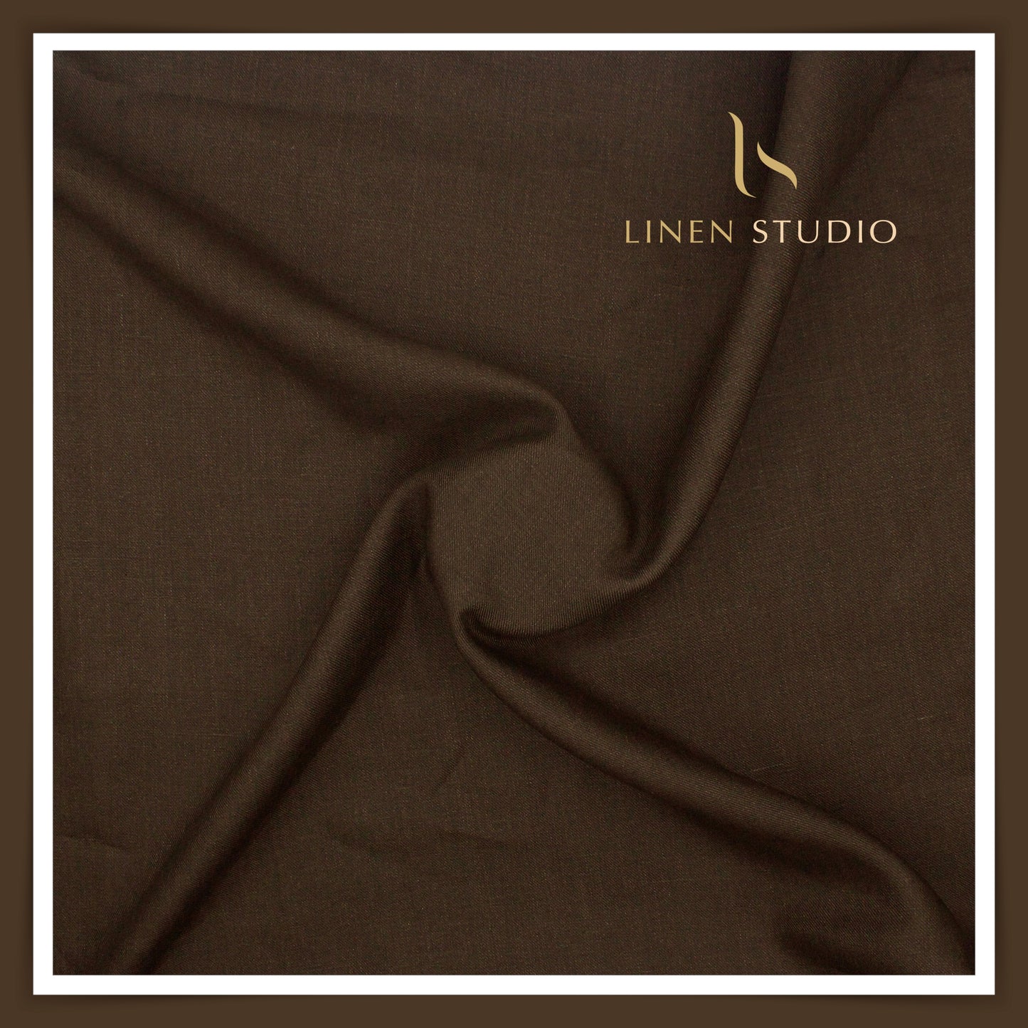 40 Lea Twill Premium Linen Suiting by Burgoyne - English Walnut (NEW)