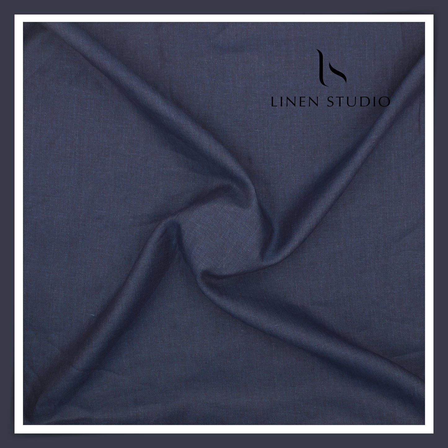 40 Lea Twill Premium Linen Suiting by Burgoyne - Ebony Blue (NEW)