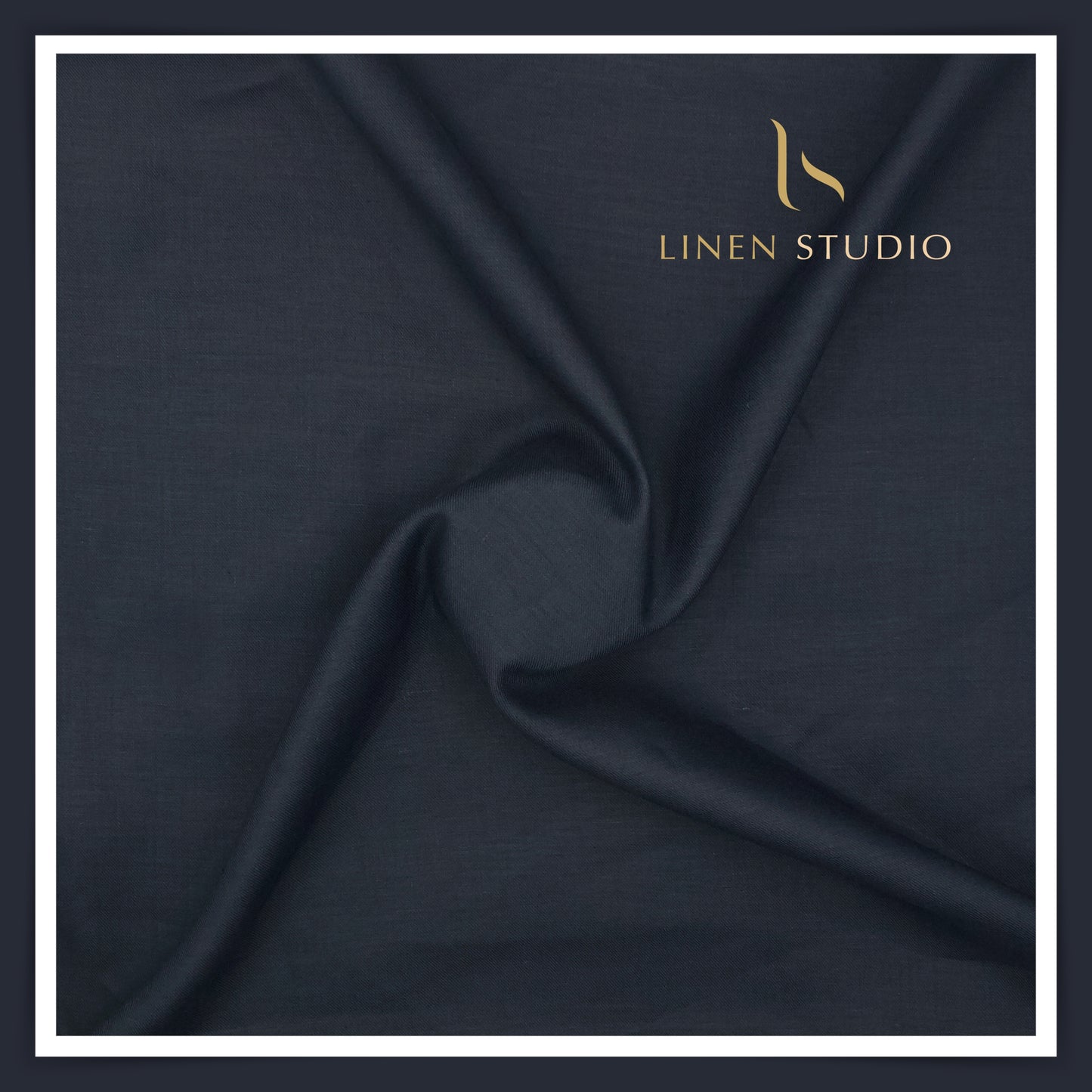 40 Lea Twill Premium Linen Suiting by Burgoyne - Baltic Blue (NEW)