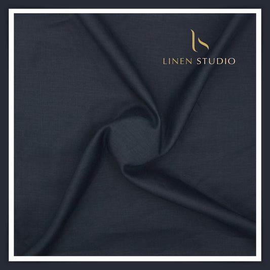 40 Lea Twill Premium Linen Suiting by Burgoyne - Baltic Blue (NEW)