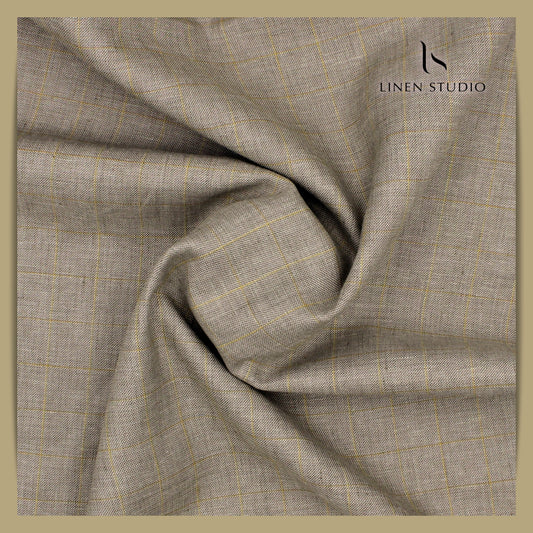 Burgoyne Pure Linen Suiting Checks - 04